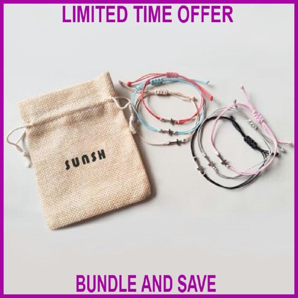 6-Piece Adjustable Charm Bracelet Set, Stainless Steel, Family Gifts - Picture 7 of 8